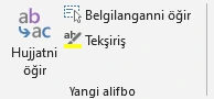 Yangi alifbo — Word